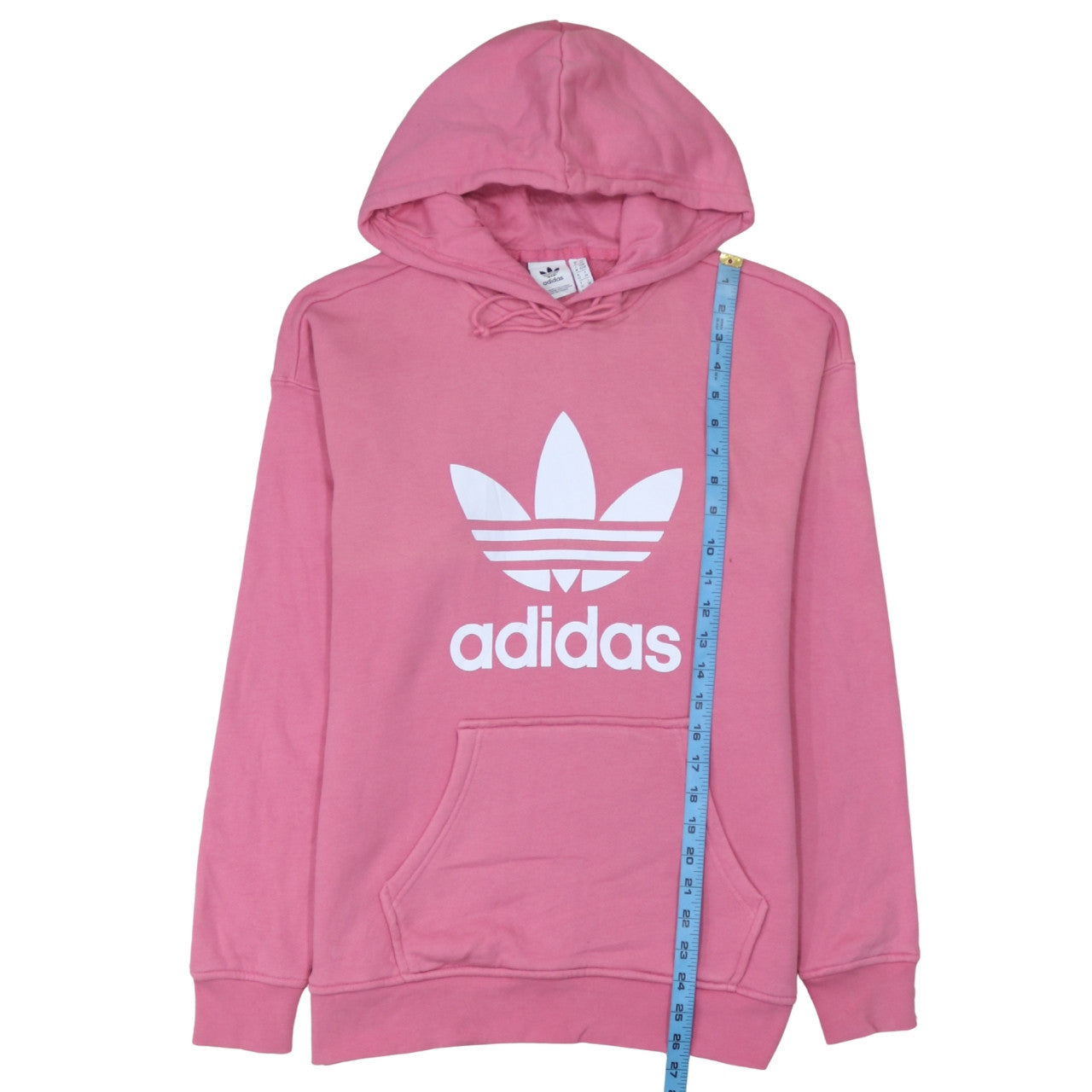Adidas Womens Pink Pullover Hoodie XS Graphic Logo Cotton Casual