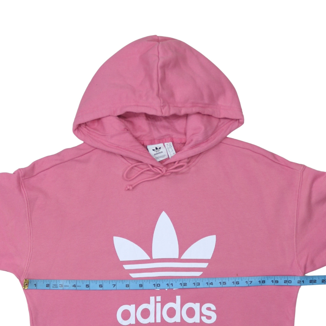 Adidas Womens Pink Pullover Hoodie XS Graphic Logo Cotton Casual