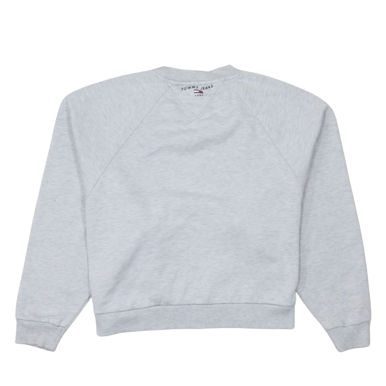 Tommy Jeans Women Grey Crew Neck Sweatshirt M Classic Fit