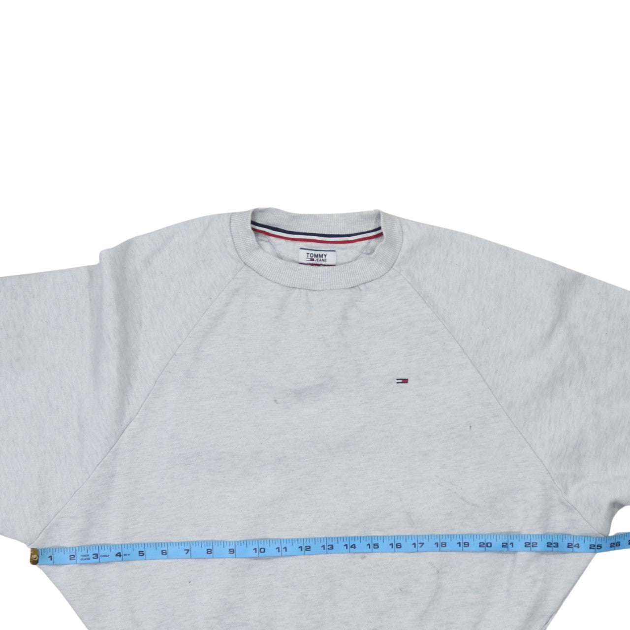 Tommy Jeans Women Grey Crew Neck Sweatshirt M Classic Fit