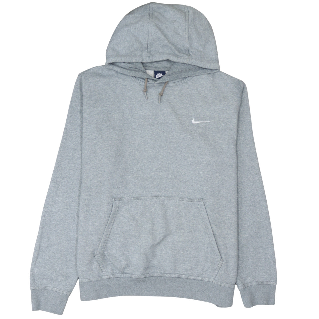Nike Men's Grey XL Pullover Hoodie with Logo and Kangaroo Pocket