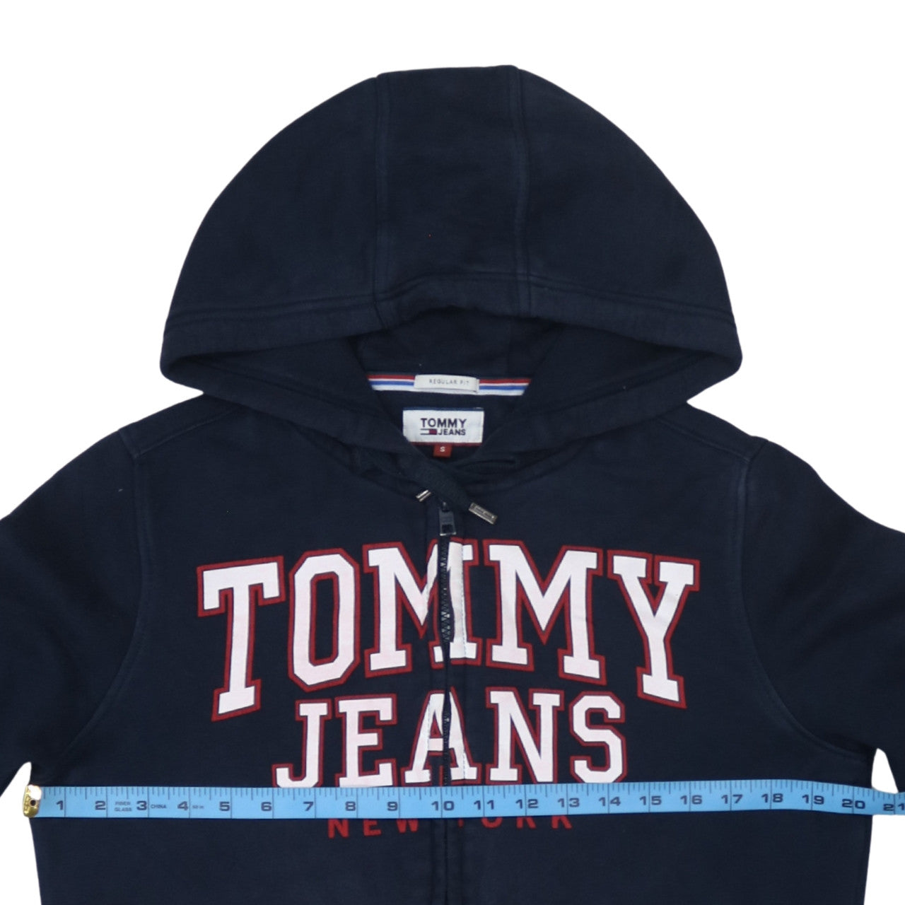 Tommy Jeans Men's Blue Full Zip Hoodie S Regular Fit
