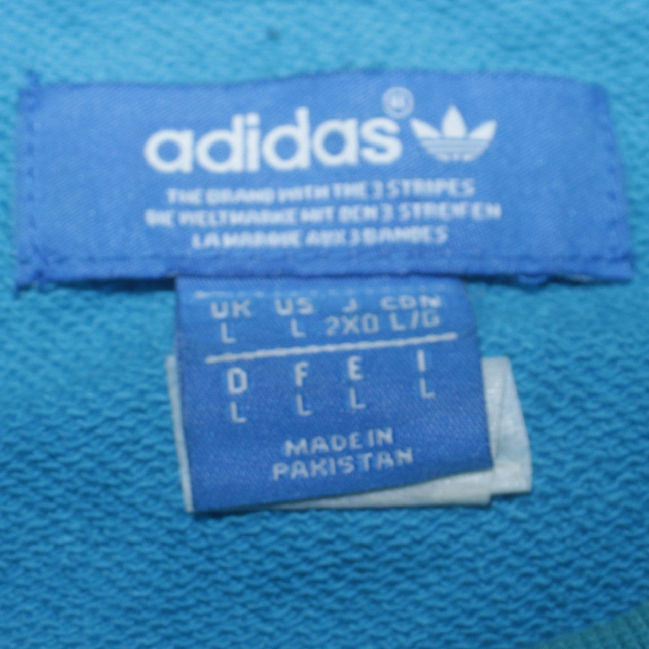 Adidas Mens Blue Large Crew Neck Pullover Sweatshirt with Logo