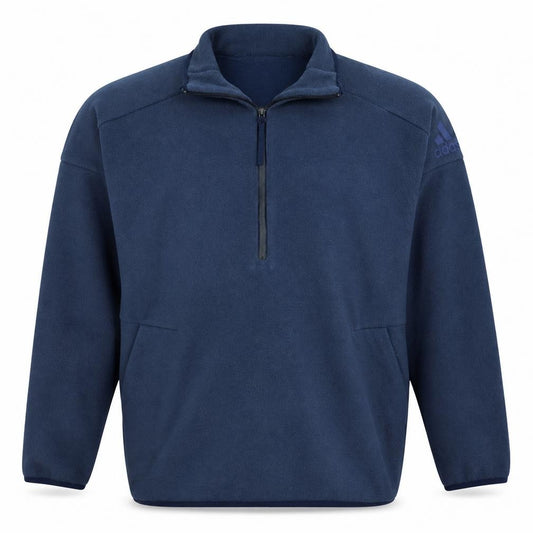 Adidas Men's Blue 1/2 Zip Fleece Pullover Sweatshirt Size M