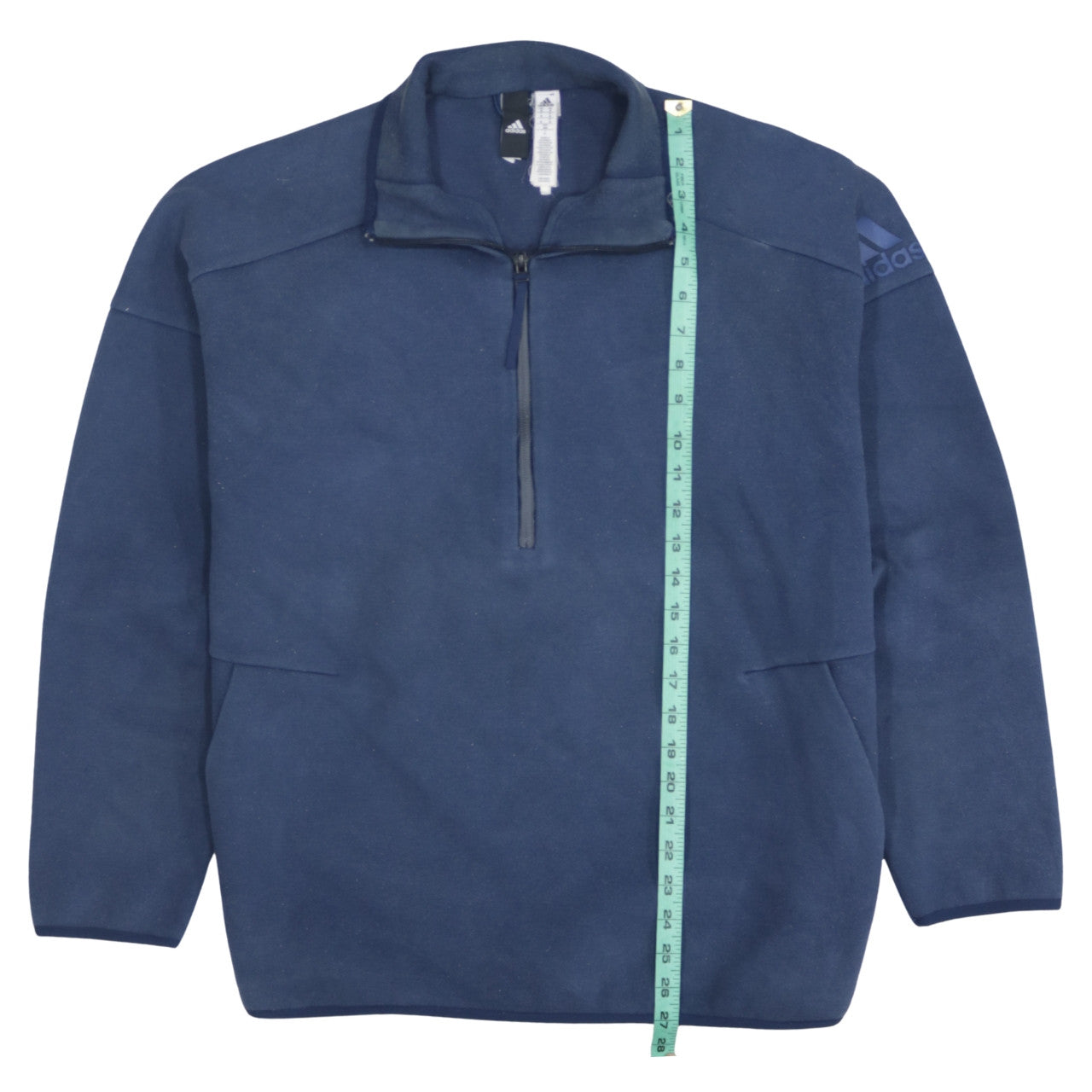 Adidas Men's Blue 1/2 Zip Fleece Pullover Sweatshirt Size M