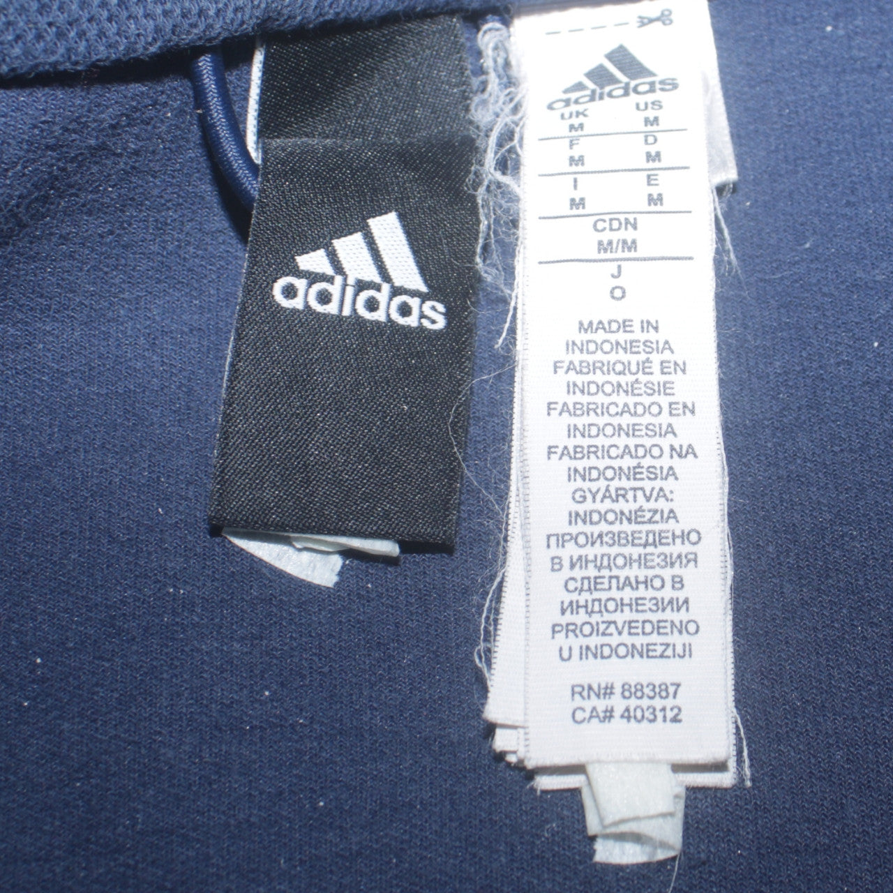 Adidas Men's Blue 1/2 Zip Fleece Pullover Sweatshirt Size M