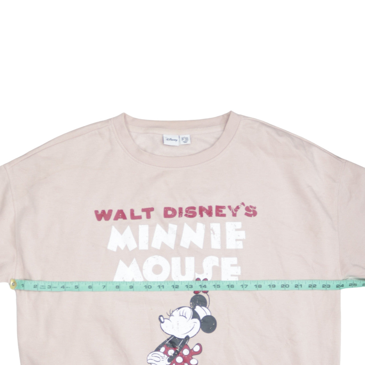 Disney Women’s Beige Minnie Mouse Pullover Sweatshirt Size L 14/16