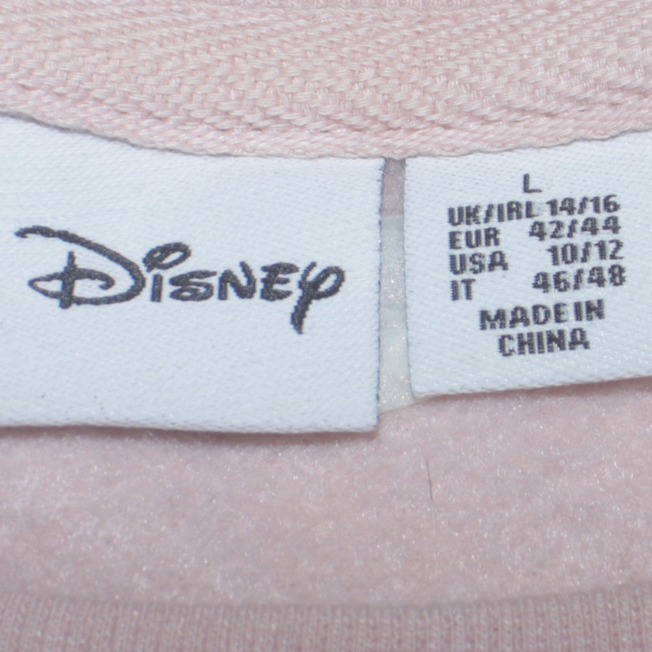 Disney Women’s Beige Minnie Mouse Pullover Sweatshirt Size L 14/16