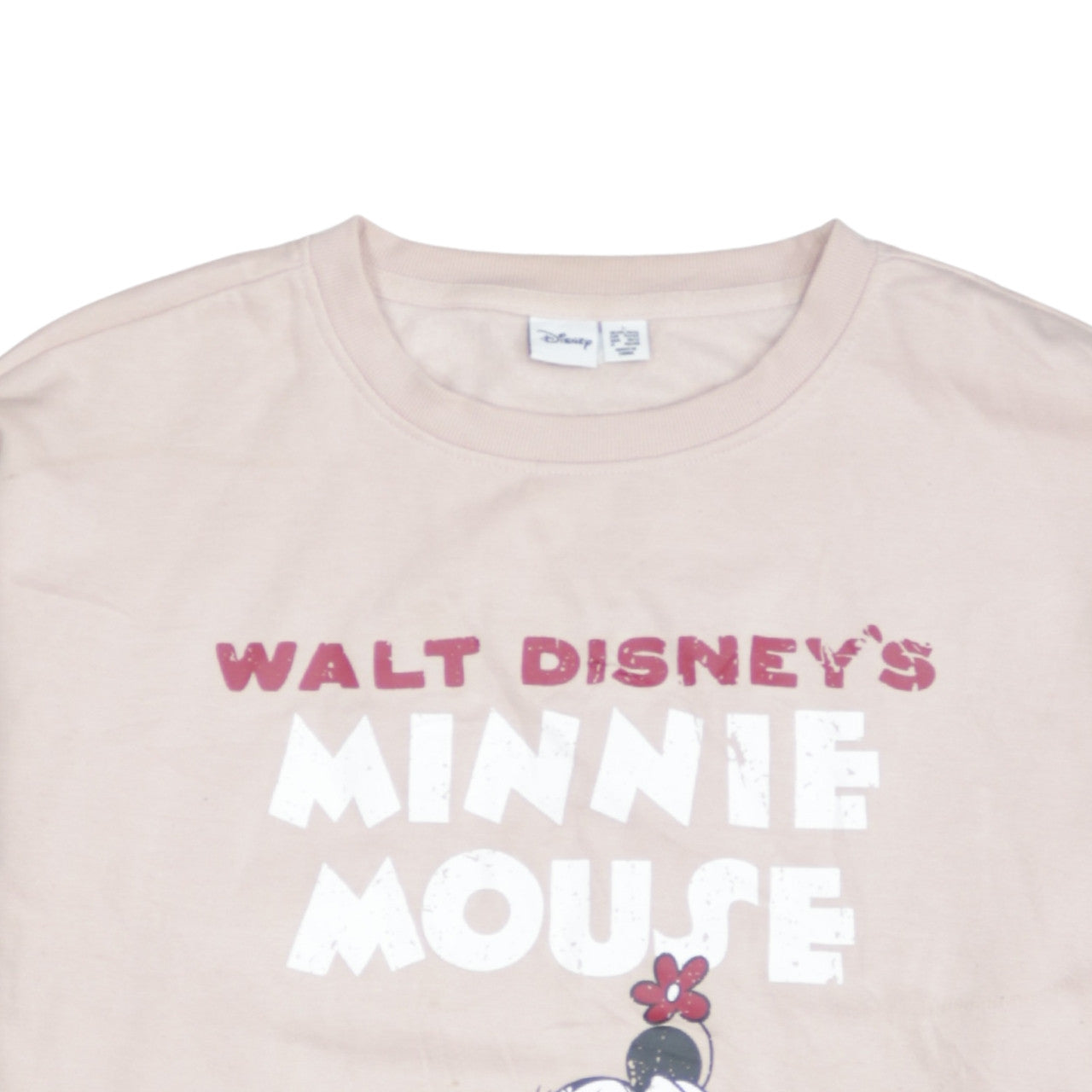 Disney Women’s Beige Minnie Mouse Pullover Sweatshirt Size L 14/16
