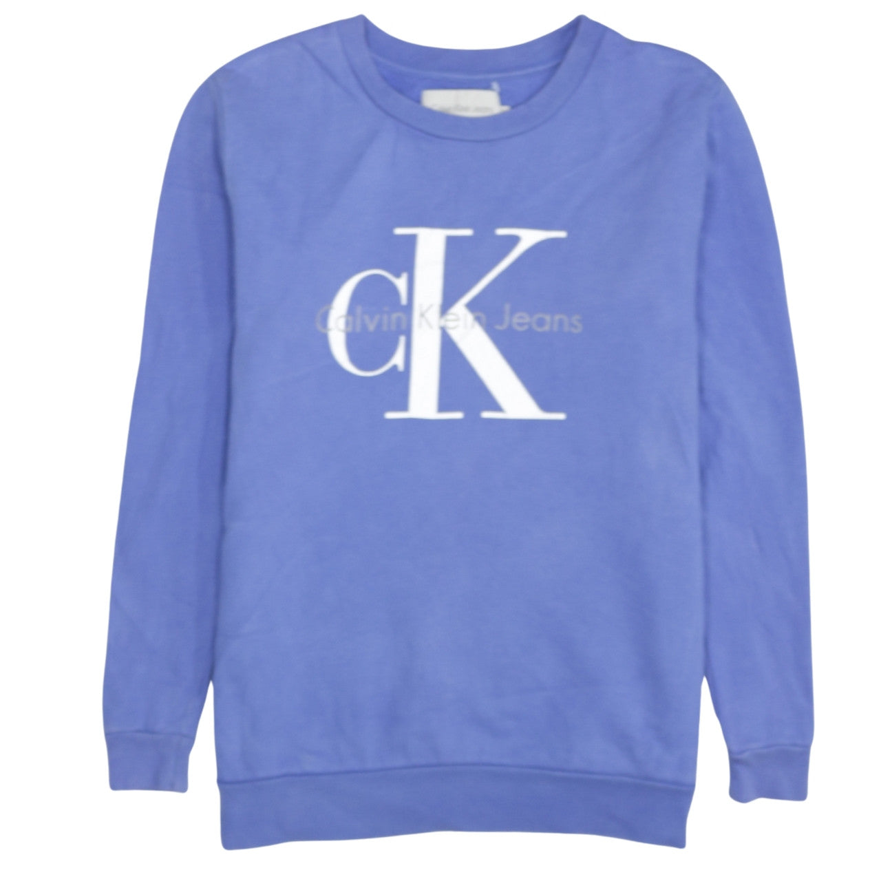 Calvin Klein Jeans Men's Blue Logo Pullover Sweatshirt M