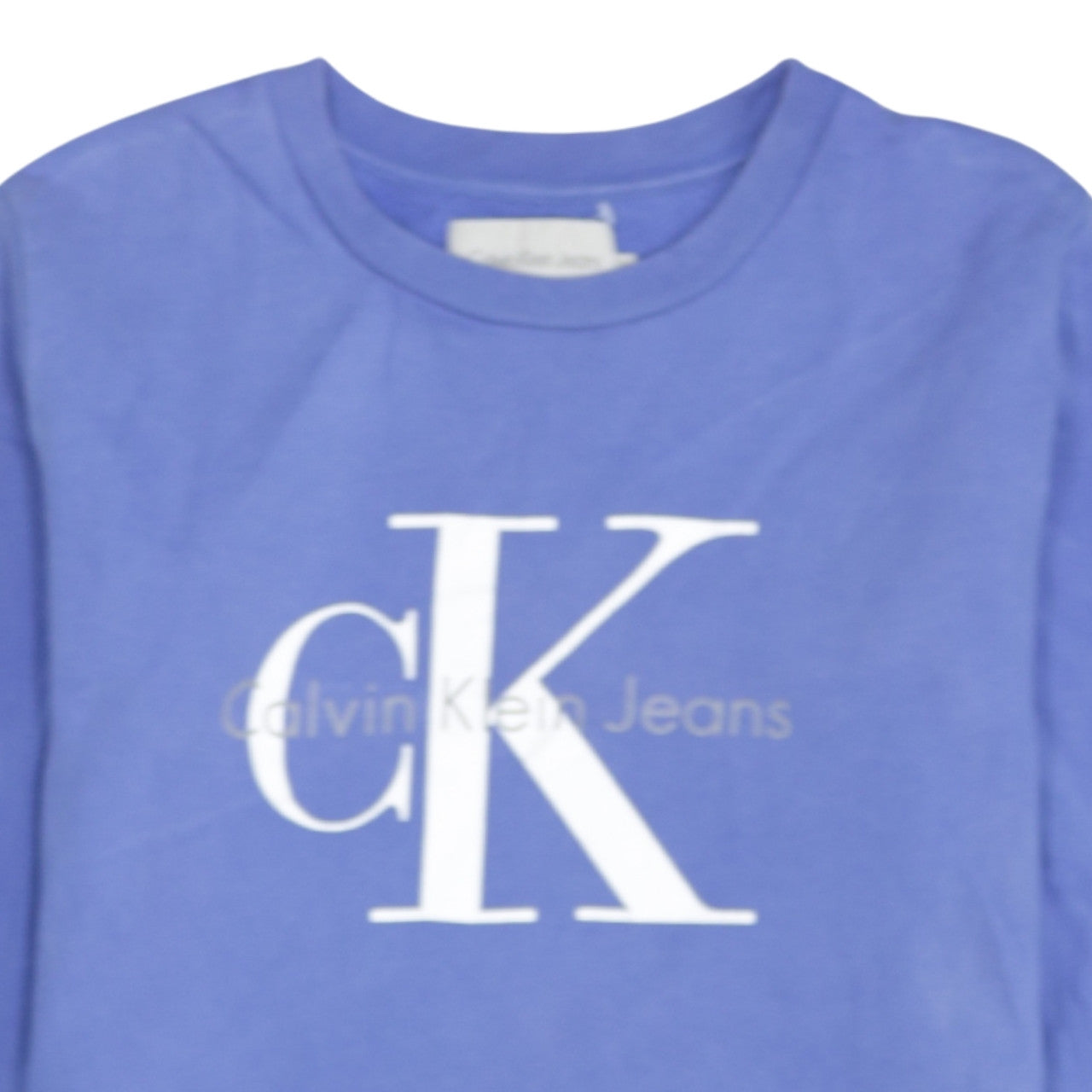 Calvin Klein Jeans Men's Blue Logo Pullover Sweatshirt M