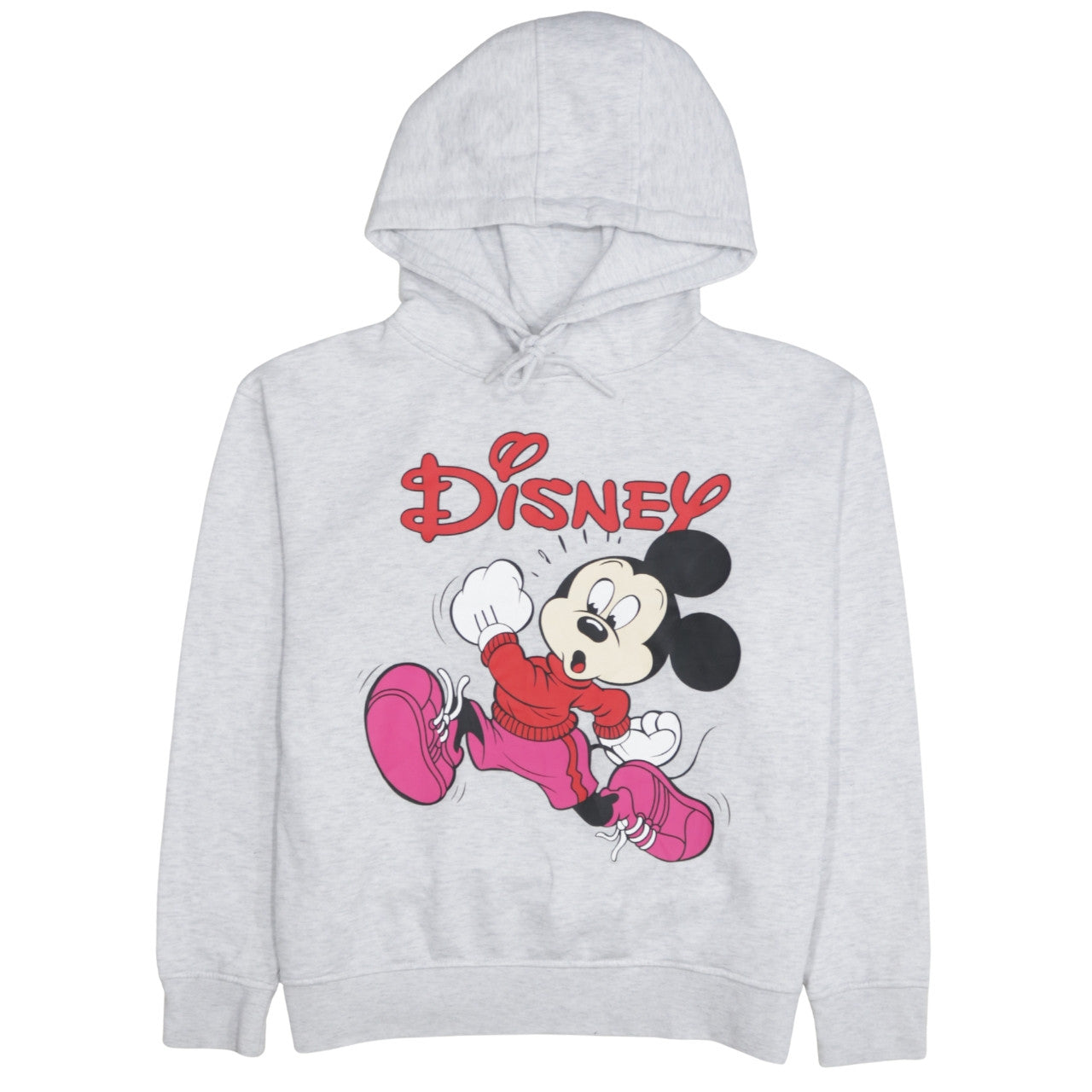 Primark Disney Women Grey Hoodie Medium Mickey Mouse Print