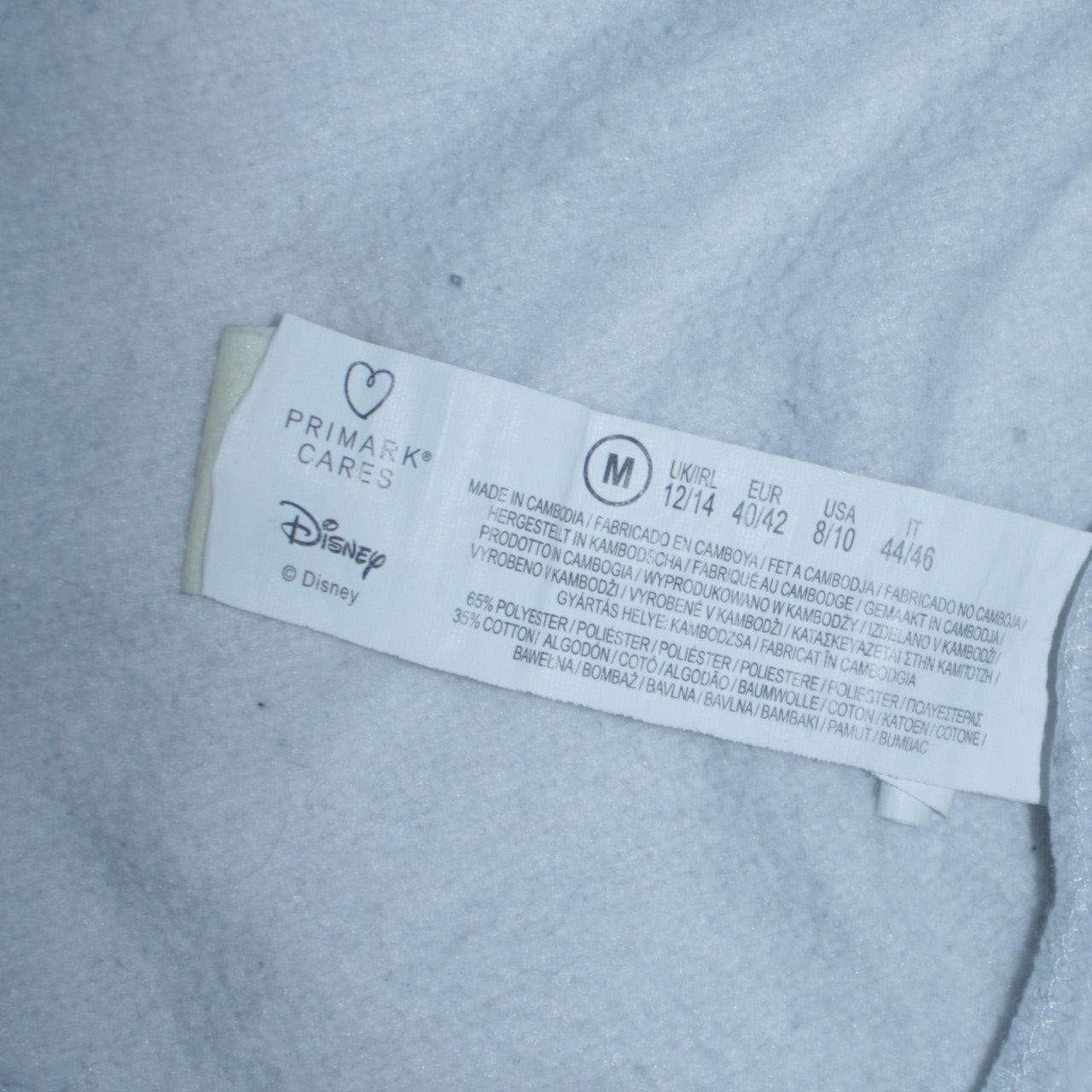 Primark Disney Women Grey Hoodie Medium Mickey Mouse Print
