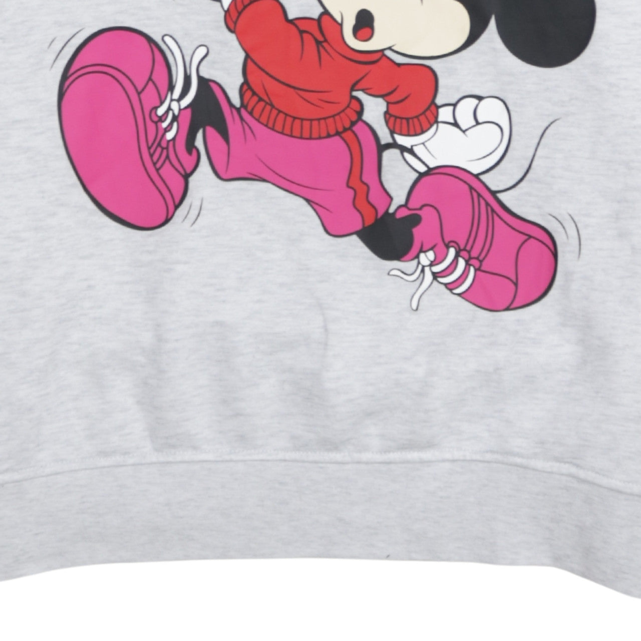 Primark Disney Women Grey Hoodie Medium Mickey Mouse Print