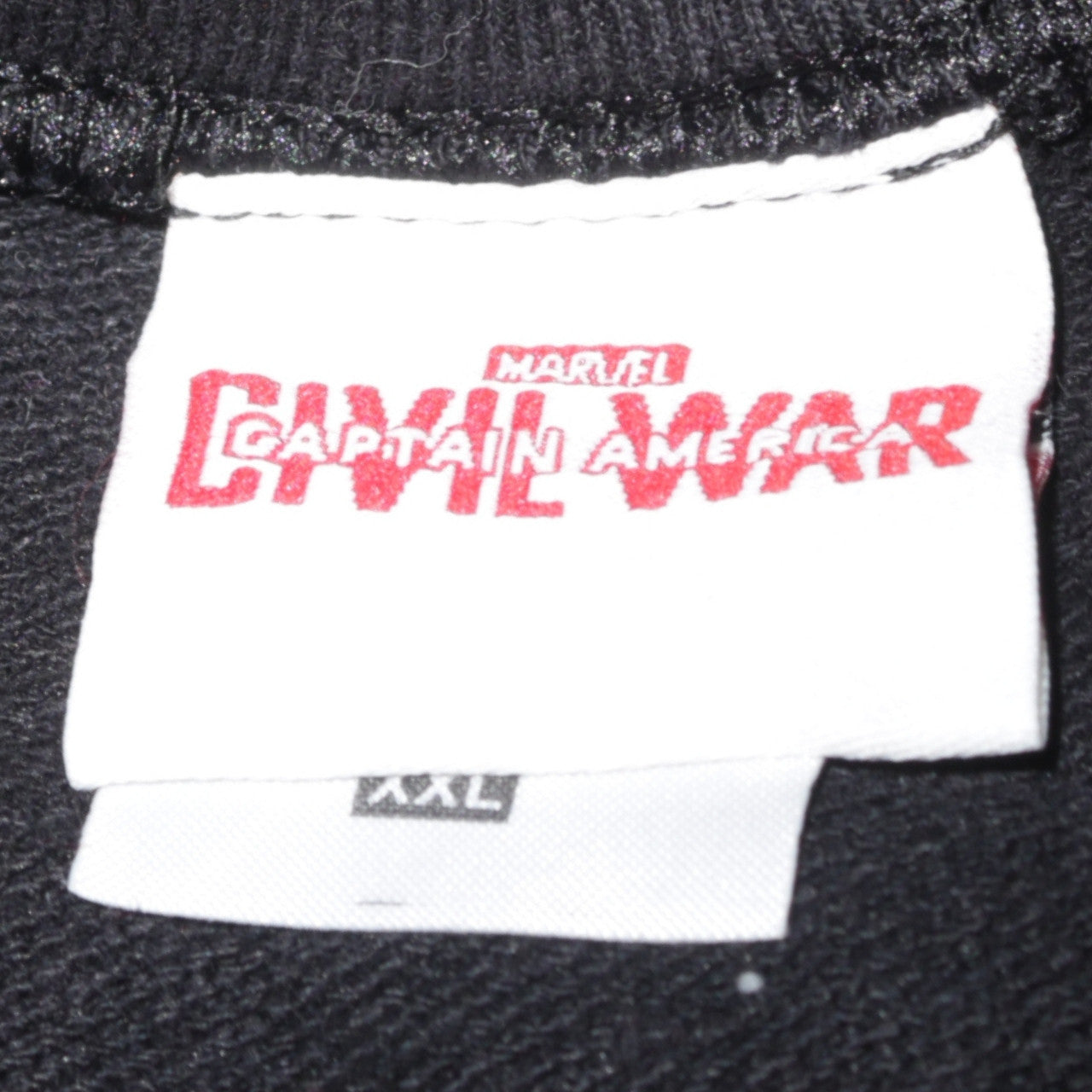 Marvel Civil War Captain America Black Men's 2XL Pullover Sweatshirt