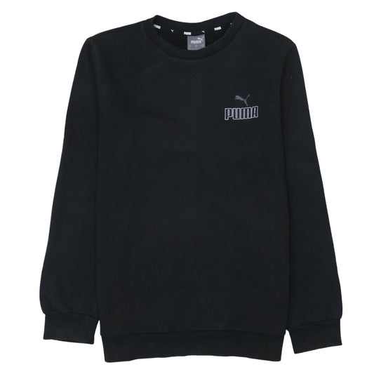 Puma Men’s Black Small Pullover Crew Neck Logo Sweatshirt