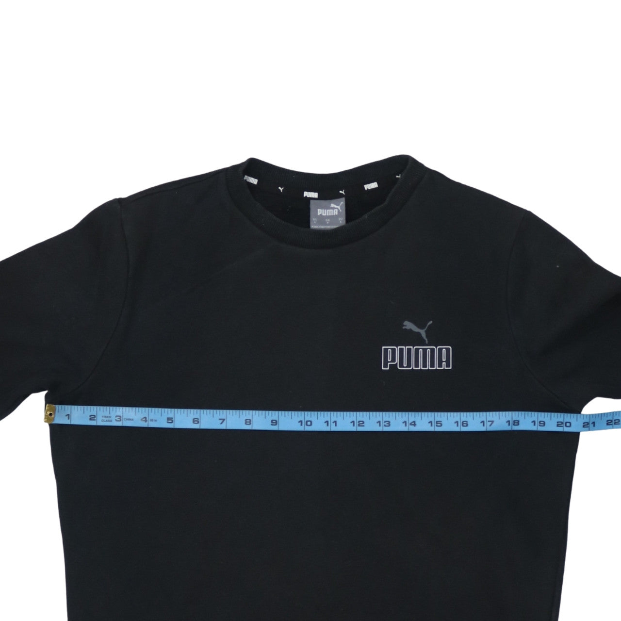 Puma Men’s Black Small Pullover Crew Neck Logo Sweatshirt