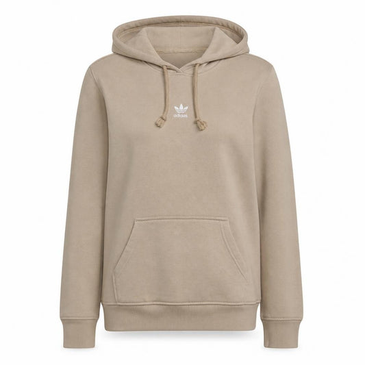 Adidas Womens Beige Pullover Hoodie Medium Cotton Blend Casual