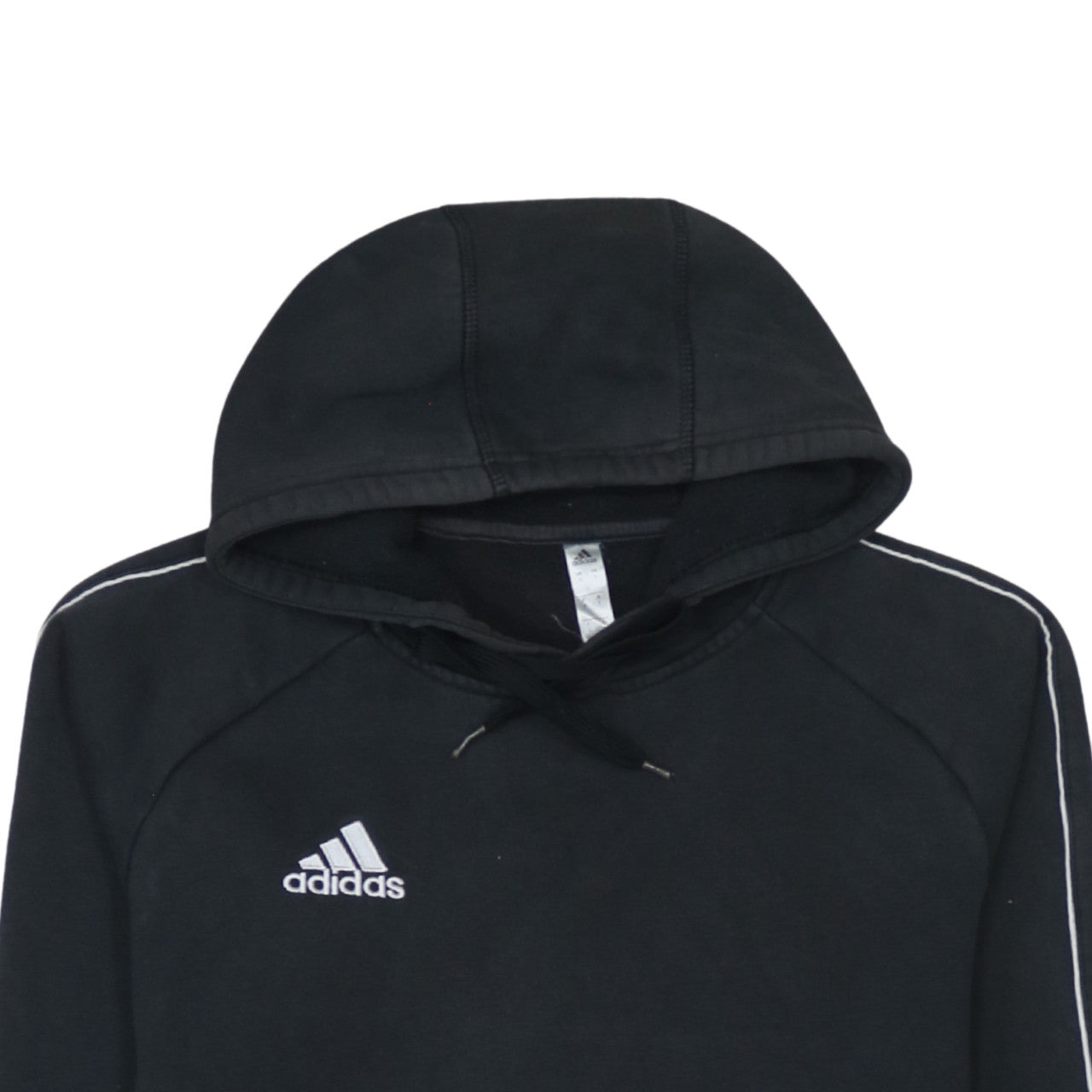 adidas Men's Black Small Pullover Hoodie Fleece Sweatshirt