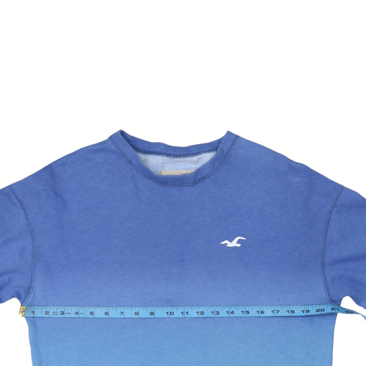 Hollister Men Blue XS Pullover Crew Neck Fleece Sweatshirt