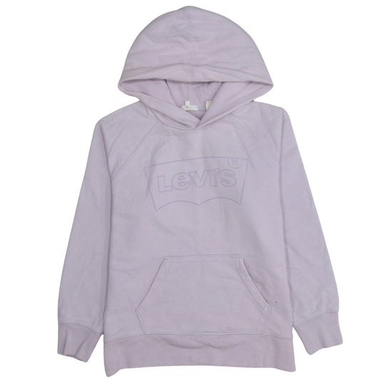Levi's Women’s Lilac Pullover Hoodie Small Cotton Logo