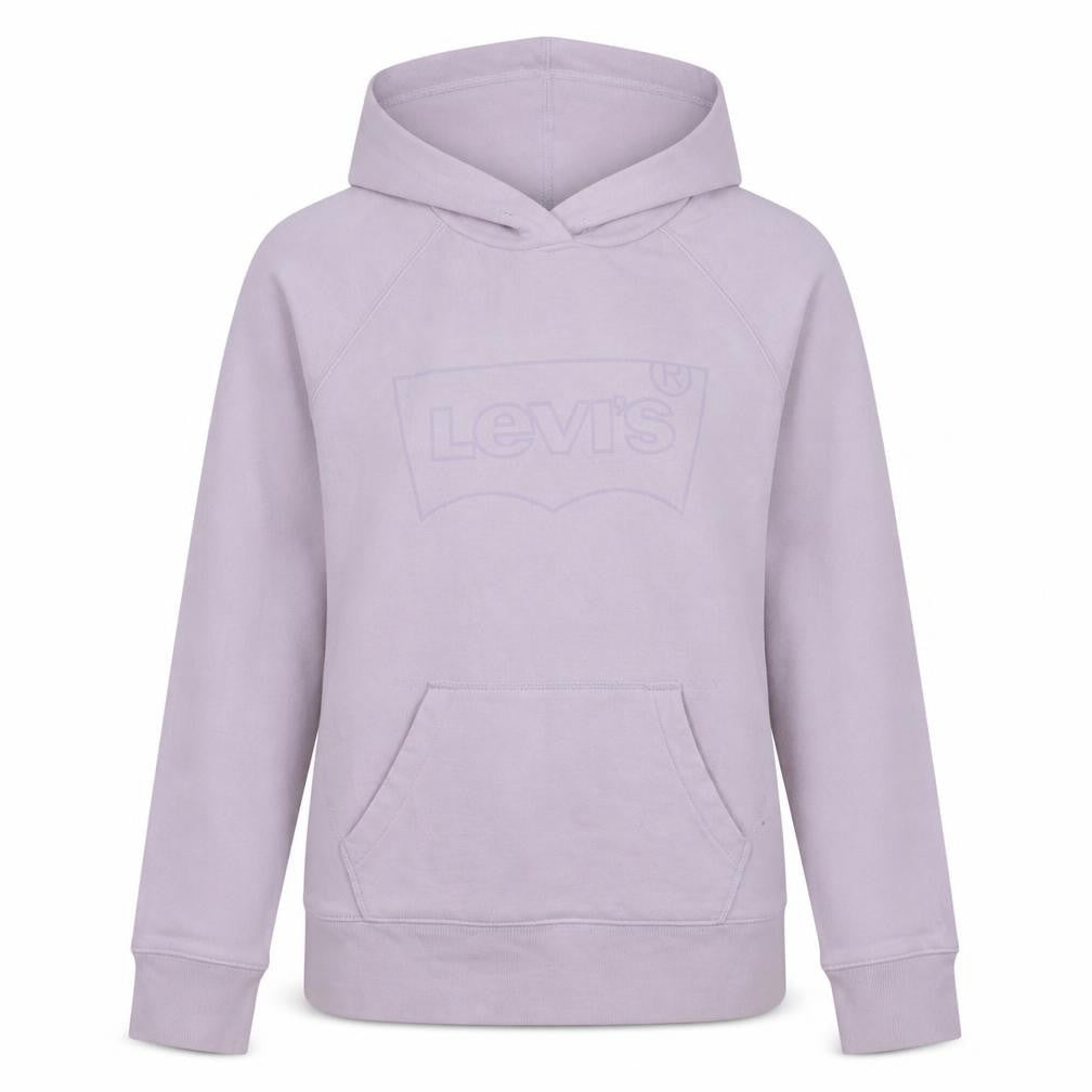 Levi's Women’s Lilac Pullover Hoodie Small Cotton Logo