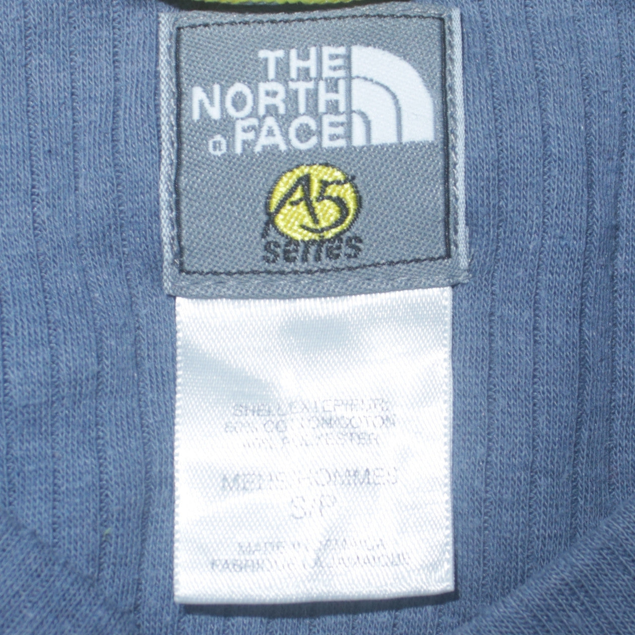 The North Face A5 Series Blue Cotton Knit Men's Pullover Jumper Size S