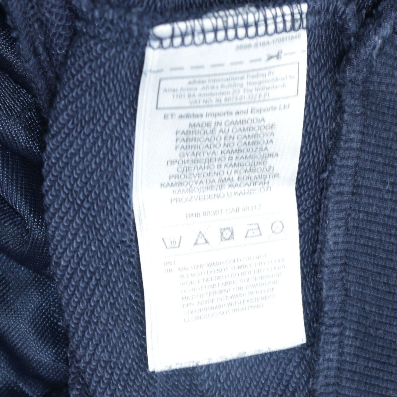 Adidas Originals Womens Navy Hoodie 1/2 Zip Hooded Sweatshirt Size 10