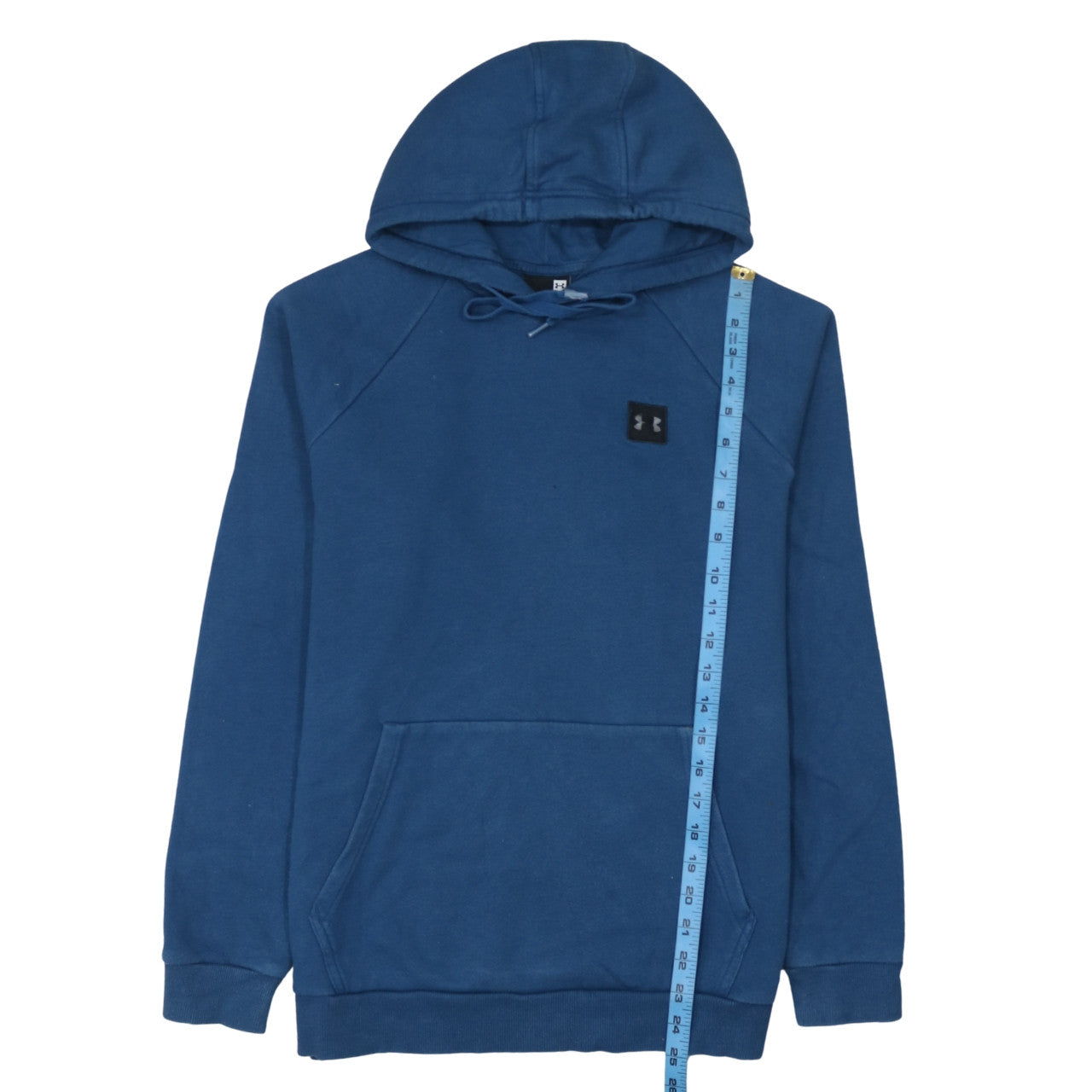 Under Armour Men Blue Pullover Hoodie M Logo Fleece Sweatshirt