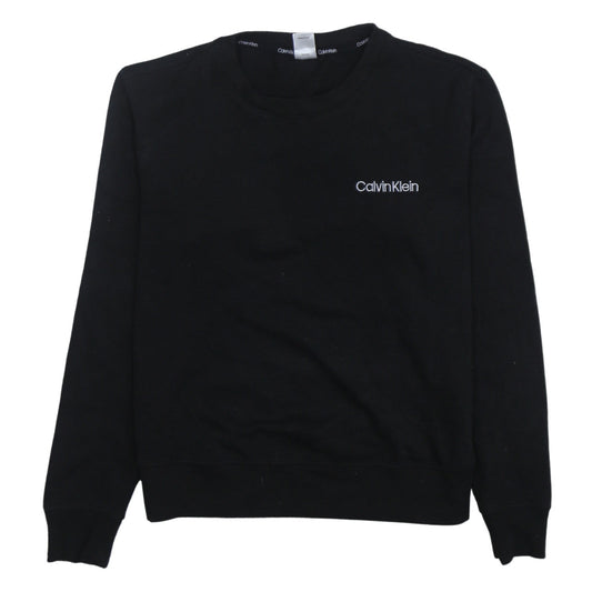 Calvin Klein Mens Black Crew Neck Pullover Sweatshirt Size S
