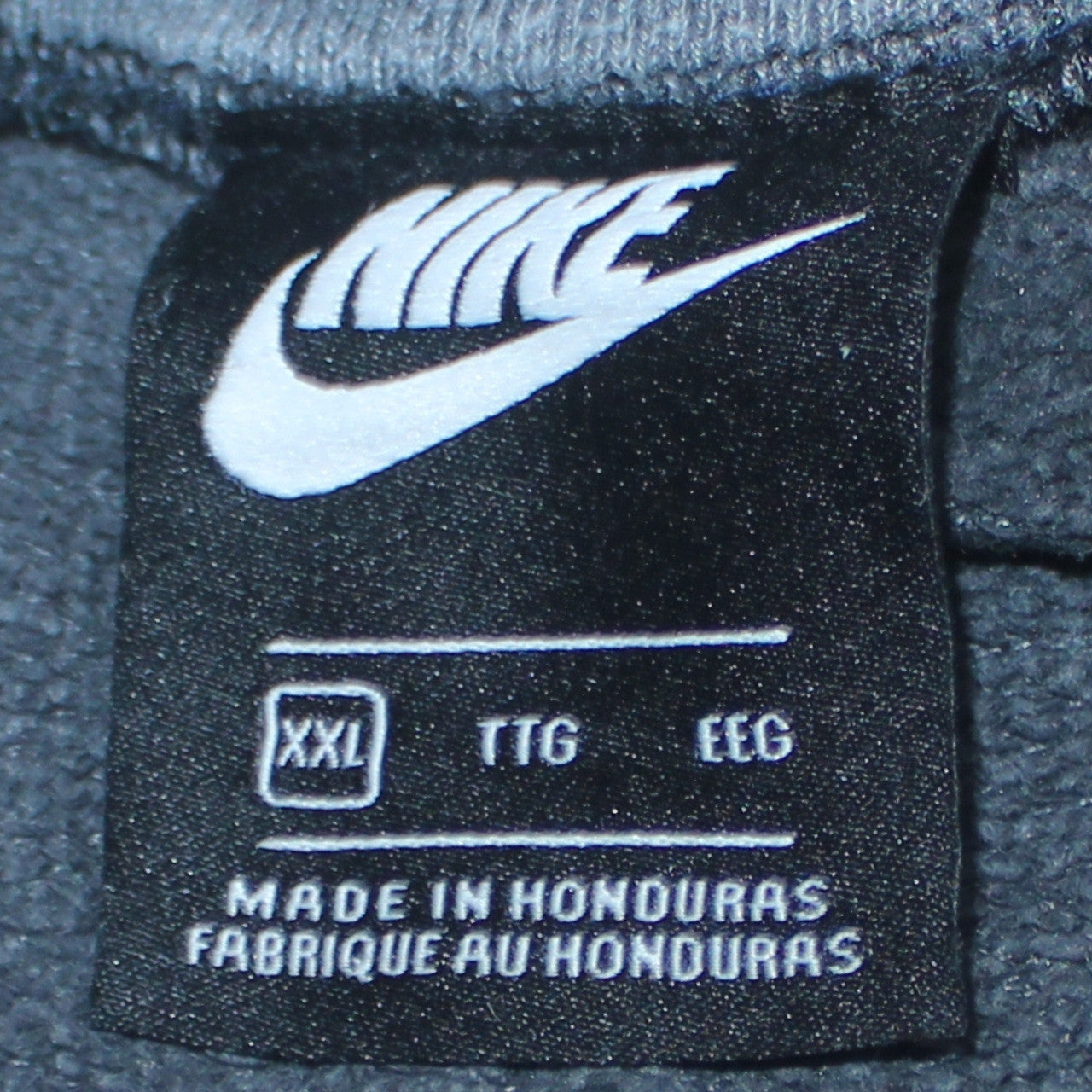 Nike Men's Grey Black Logo Crew Neck Pullover Sweatshirt 2XL