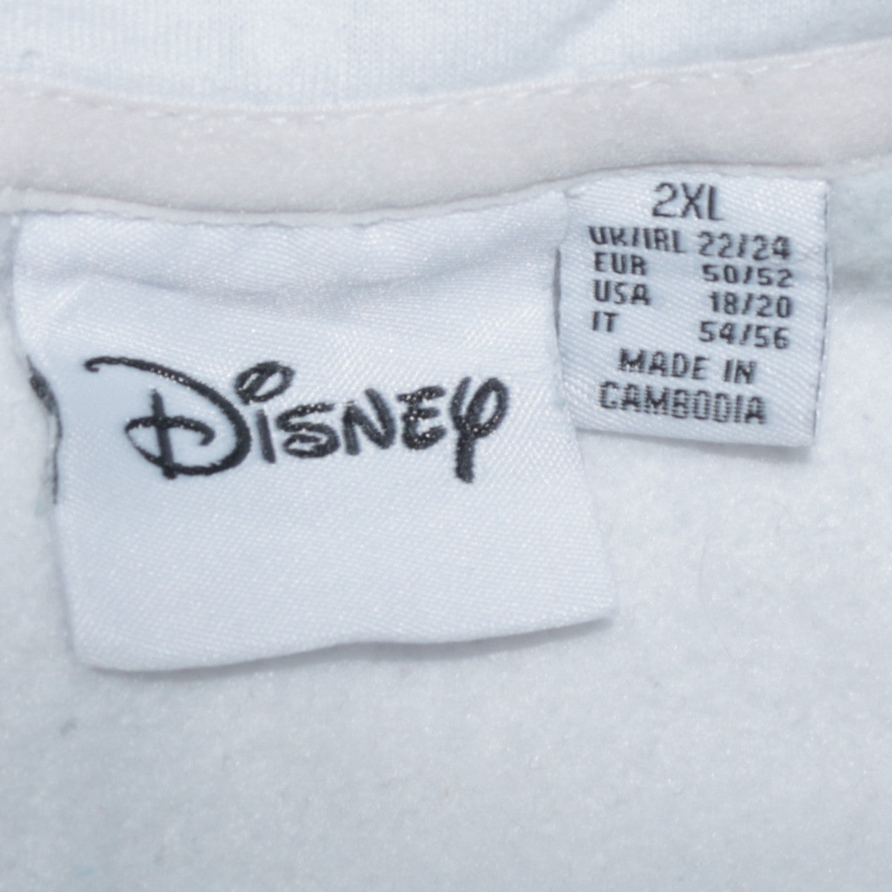 Disney Women White Multicoloured Mickey Mouse Hoodie 2XL Pullover