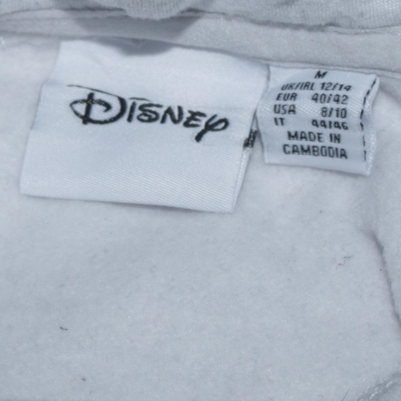 Disney Women Beige Minnie Mouse Christmas Hooded Pullover Sweatshirt Size M