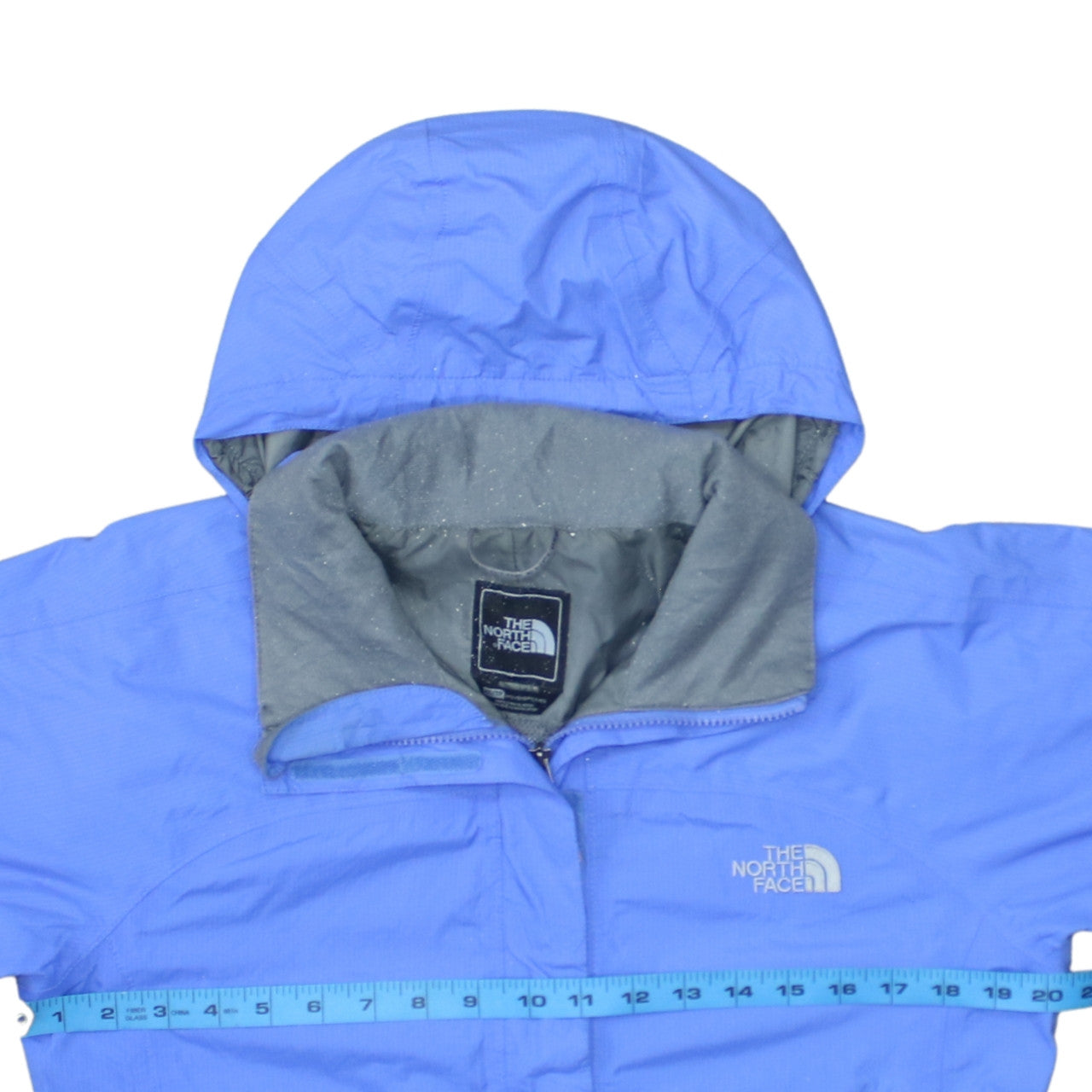 The North Face Women Blue Hooded Waterproof Rain Coat Jacket L