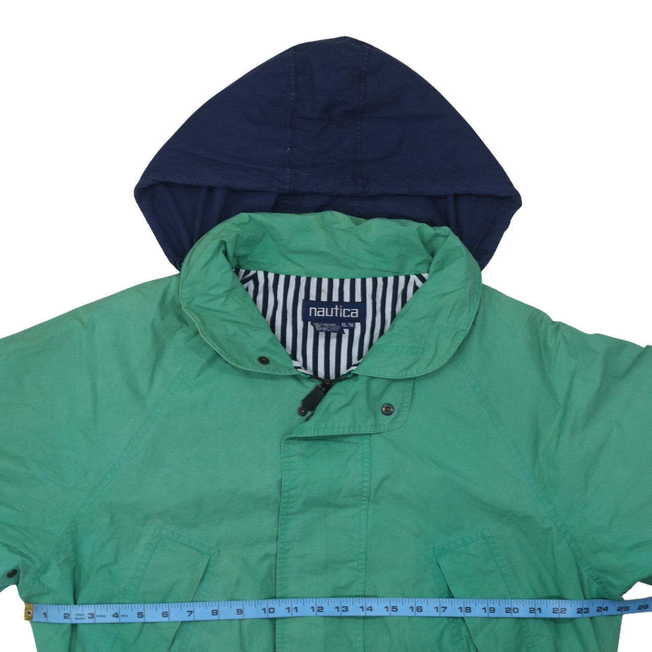 Nautica Women’s Green Cotton Hooded Bomber Jacket XL
