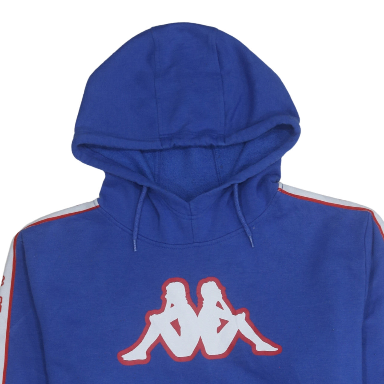 Kappa Men's Blue XL Pullover Hoodie with Logo Tape Sleeves