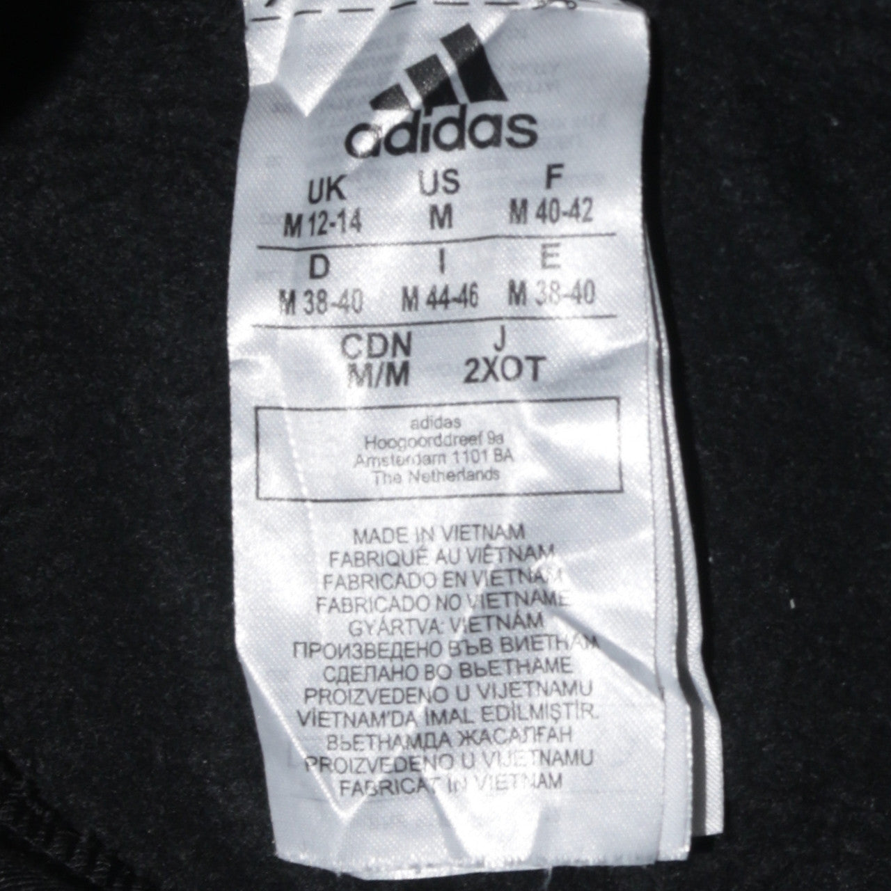 Adidas Women's Black Pullover Hoodie Medium Logo Fleece Sweatshirt