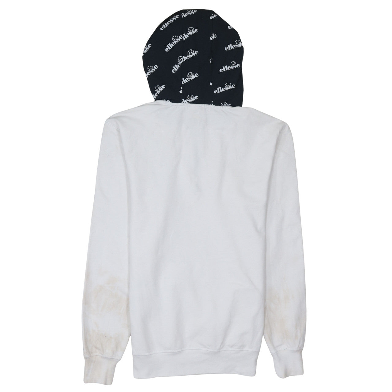 Ellesse Men’s White Small 1/2 Zip Hoodie with Logo Detail