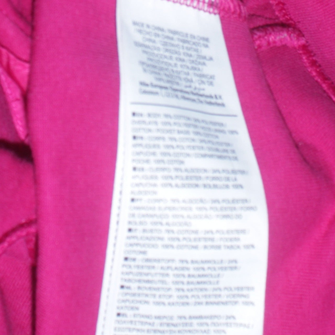 Nike Women's Pink Full Zip Hoodie Sweatshirt Size S Cotton Blend