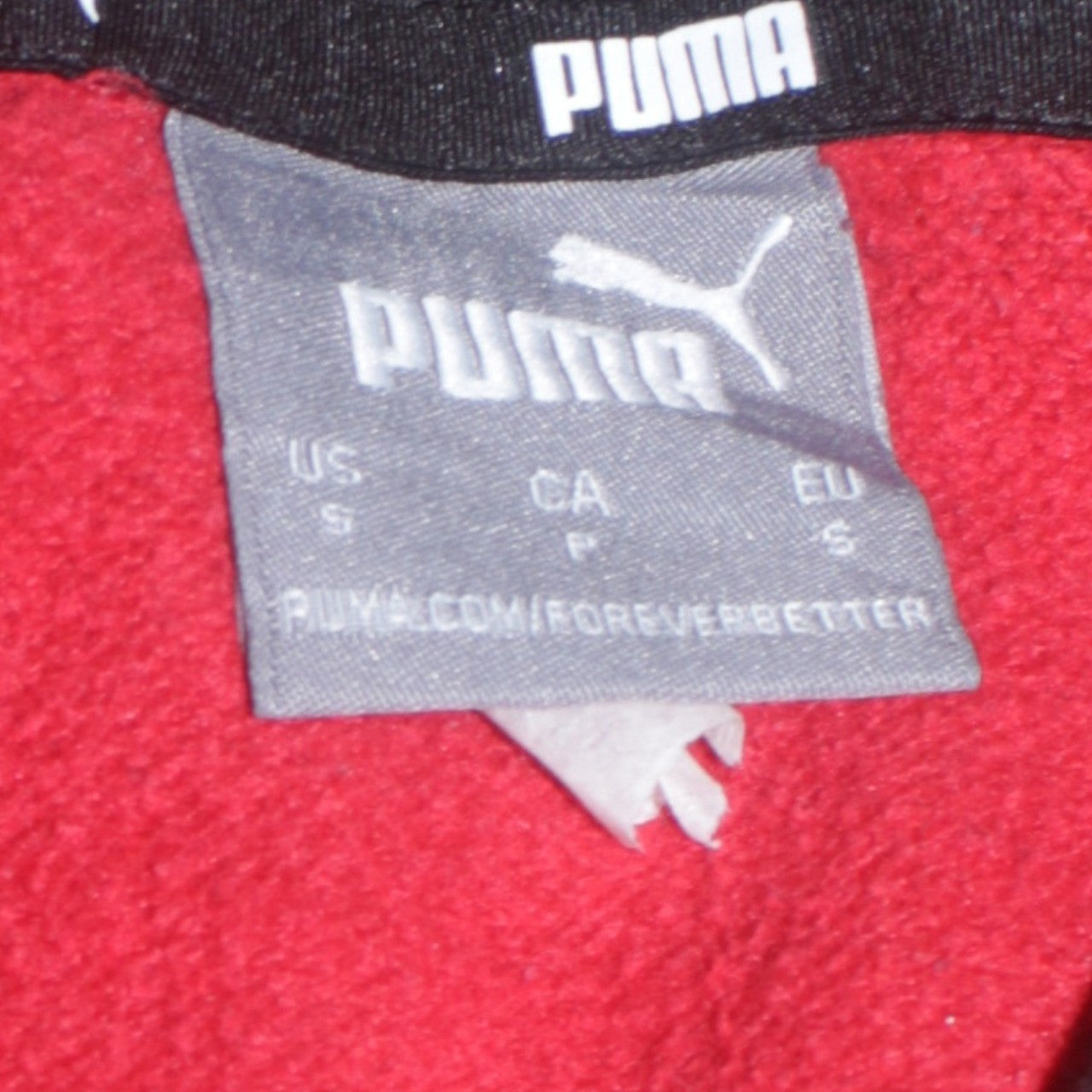 Puma Men's Red & Black Pullover Hoodie Size S Logo Sportswear