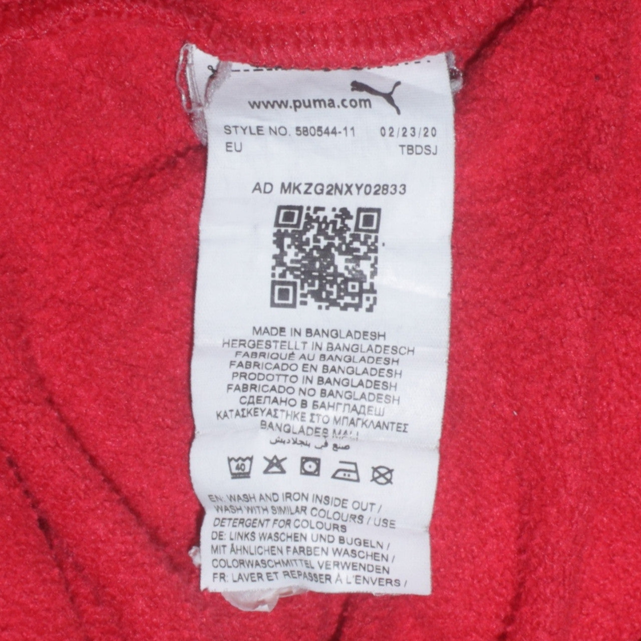 Puma Men's Red & Black Pullover Hoodie Size S Logo Sportswear