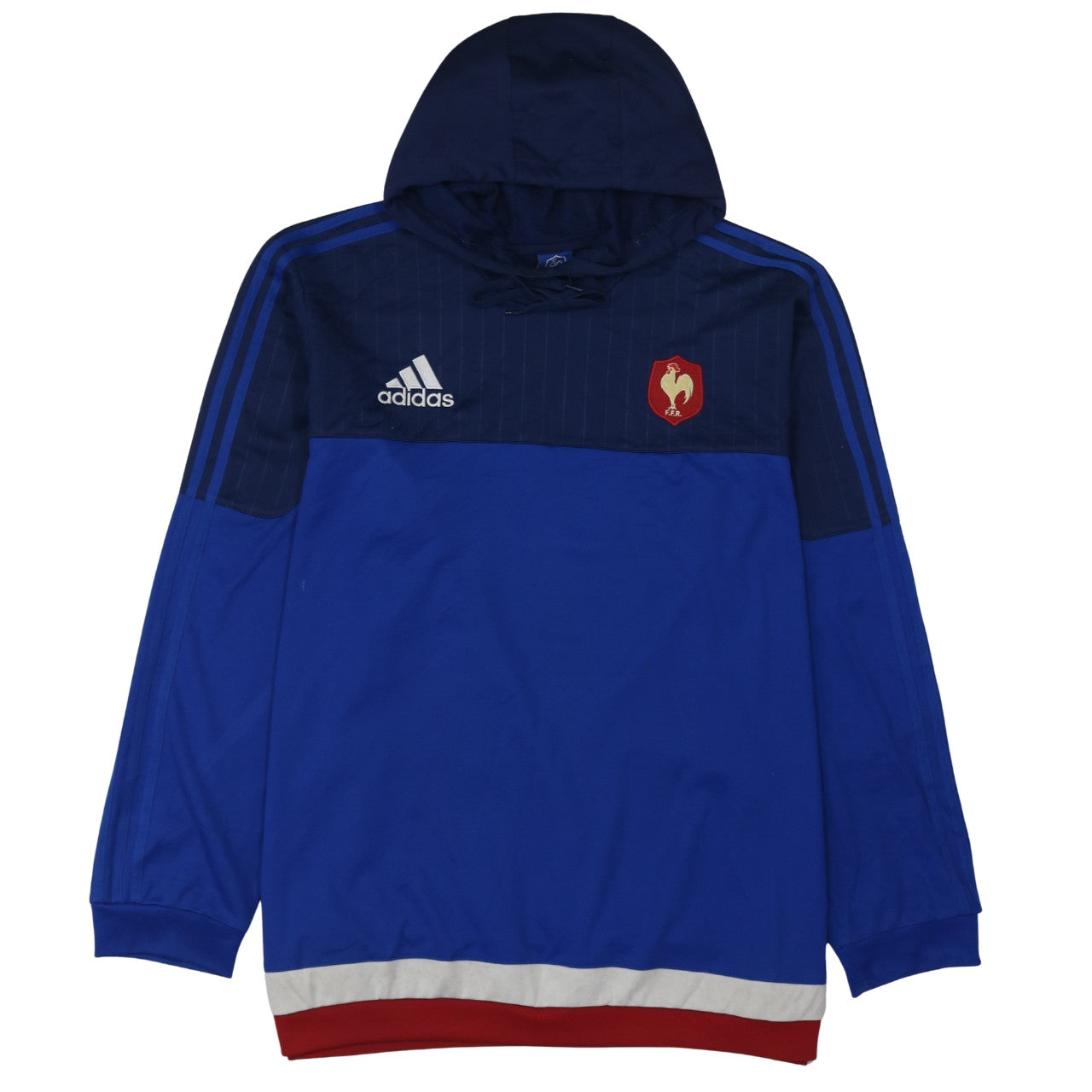 Adidas Men’s Blue 2XL Pullover Hoodie France Rugby FFR Logo