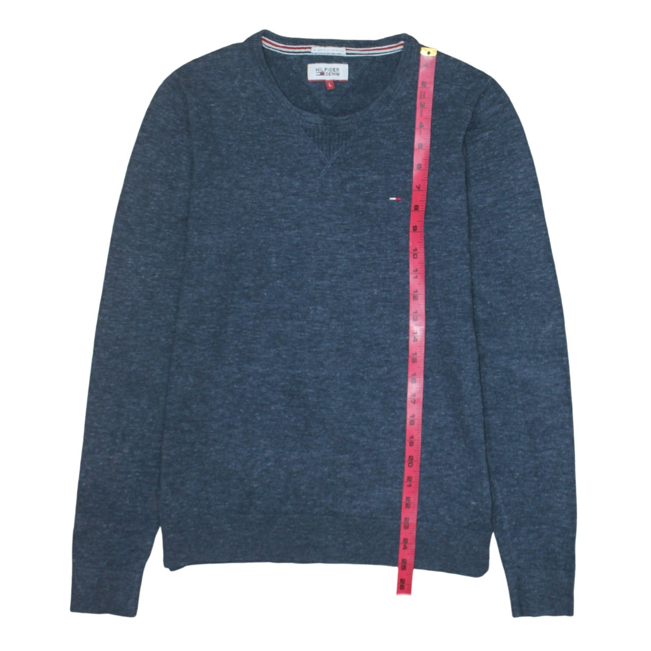 Hilfiger Denim Men's Blue L Pullover Crew Neck Sweatshirt