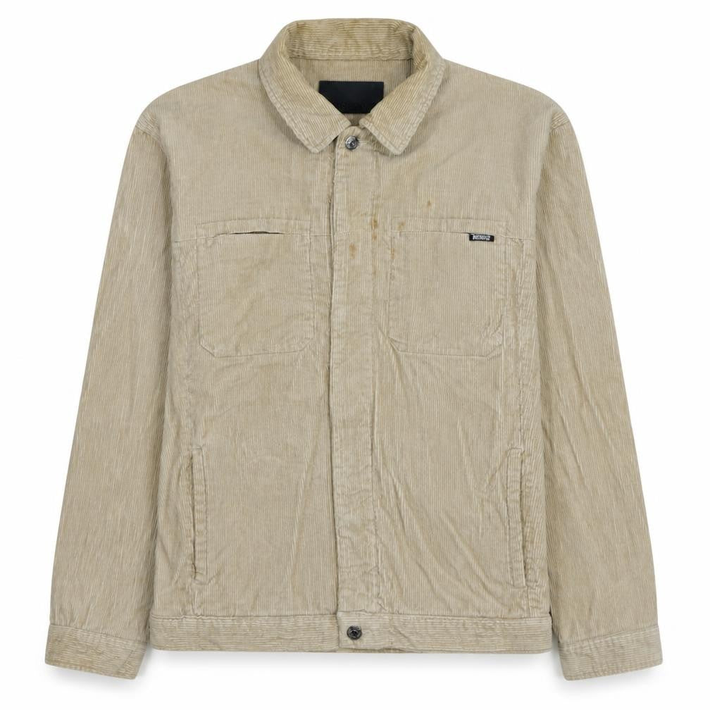 Denim Co Men's Beige Corduroy Jacket L Casual Classic