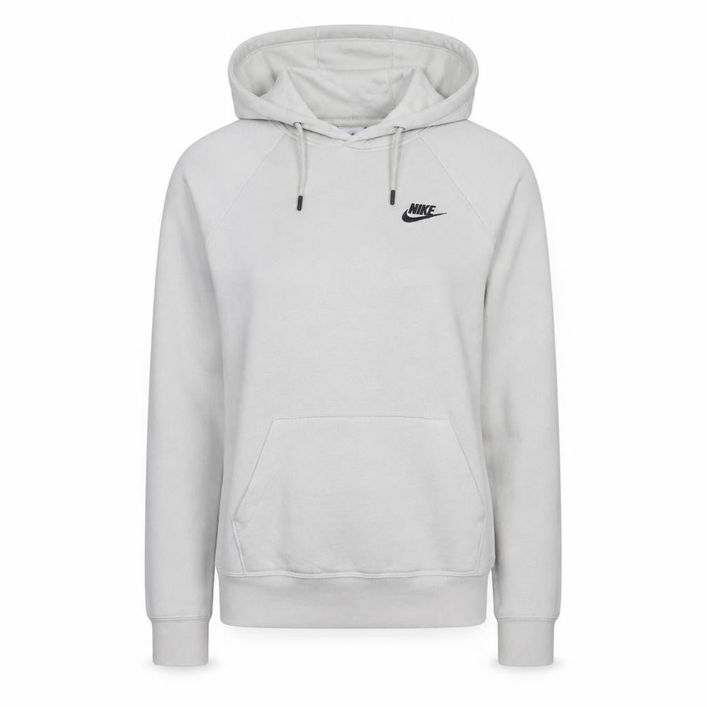 Nike Womens Beige XS Pullover Hoodie Cotton Blend Logo Sweatshirt