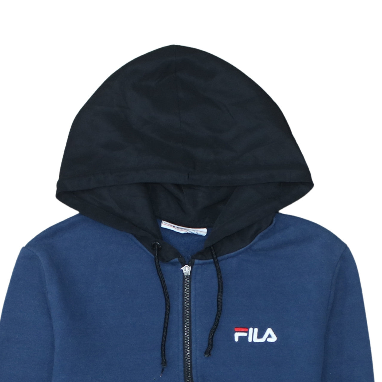 FILA Men's Blue Half Zip Hoodie Size S Logo Sportswear