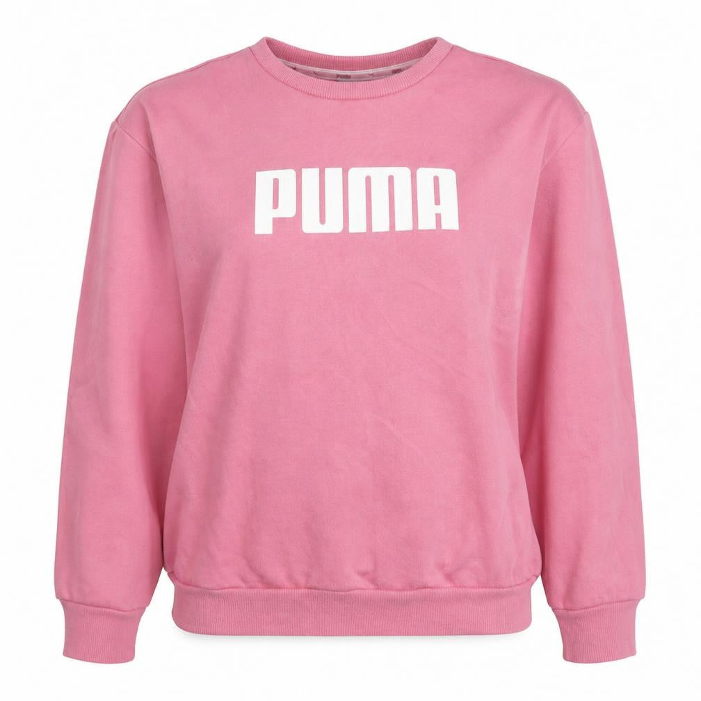 Puma Women Pink Crew Neck Pullover Sweatshirt UK 10