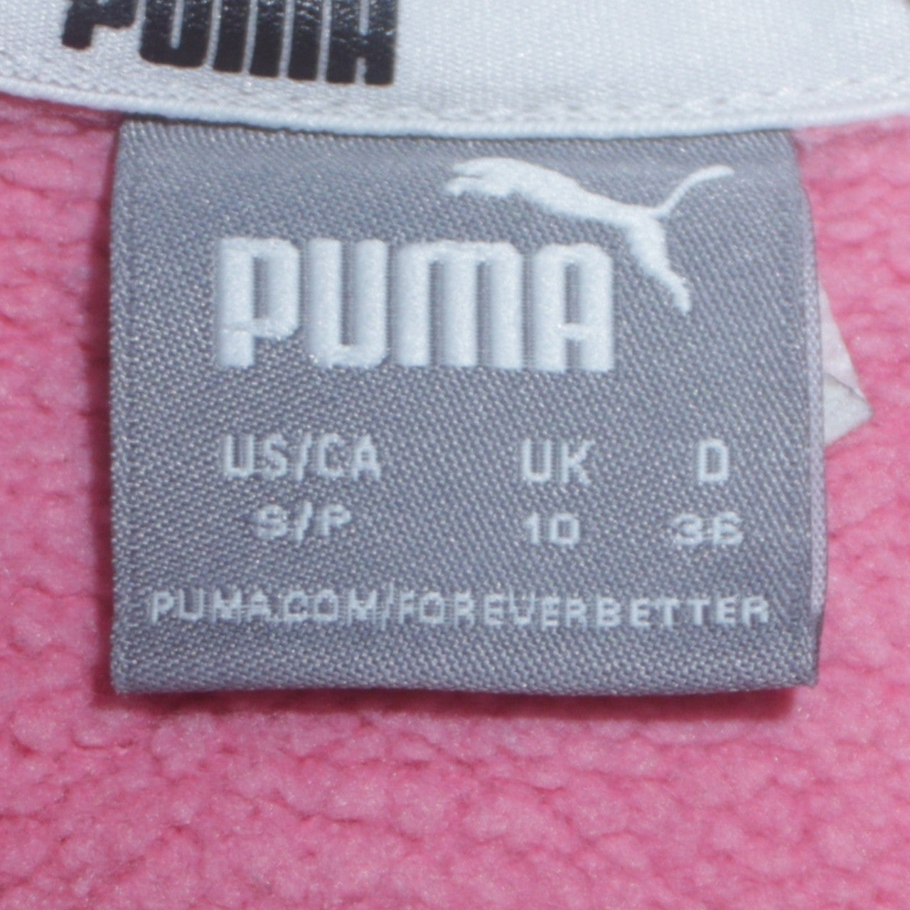 Puma Women Pink Crew Neck Pullover Sweatshirt UK 10