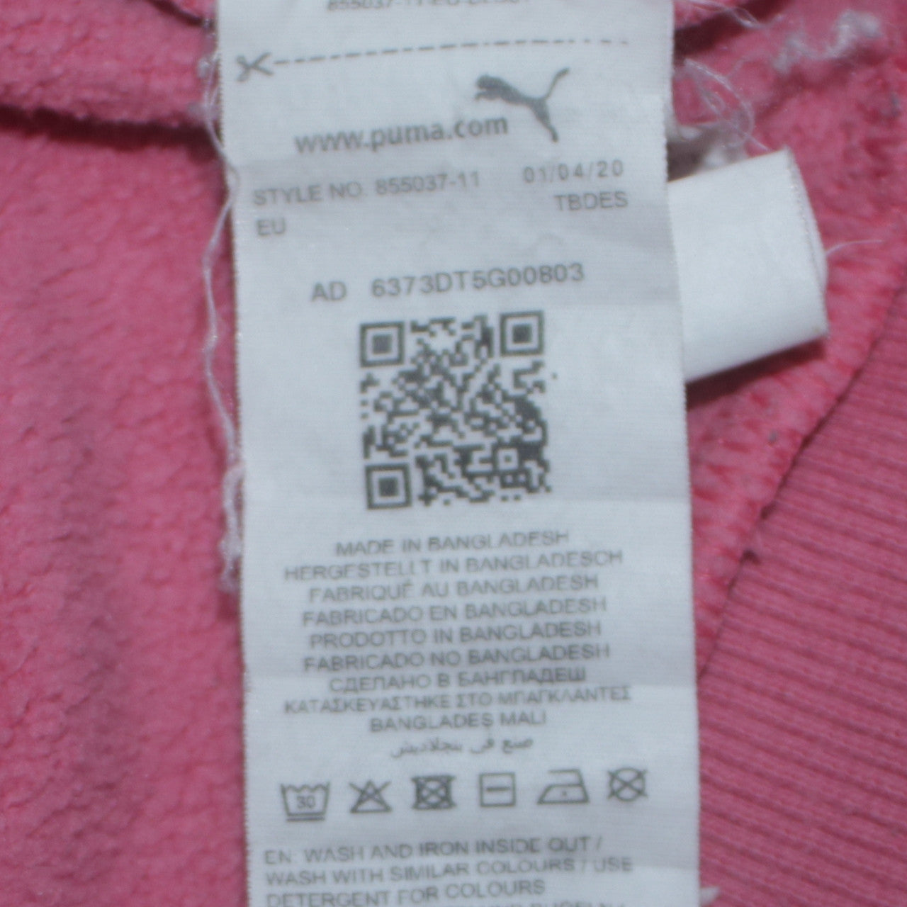 Puma Women Pink Crew Neck Pullover Sweatshirt UK 10