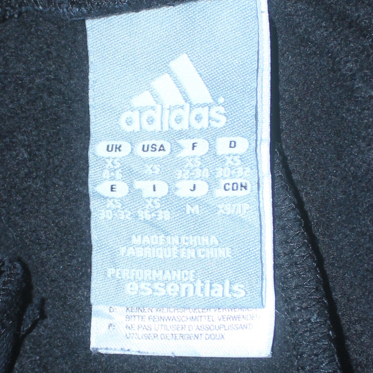 Adidas Women’s Black Joggers M Fleece Elastic Waist Athletic Trousers